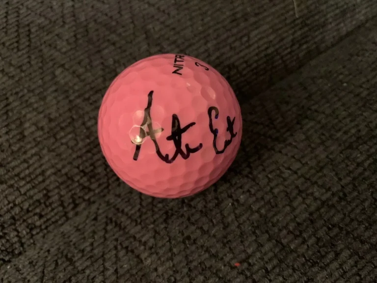 Austin Ernst Signed Pink Golf Ball Autographed Breast Cancer Awareness LPGA