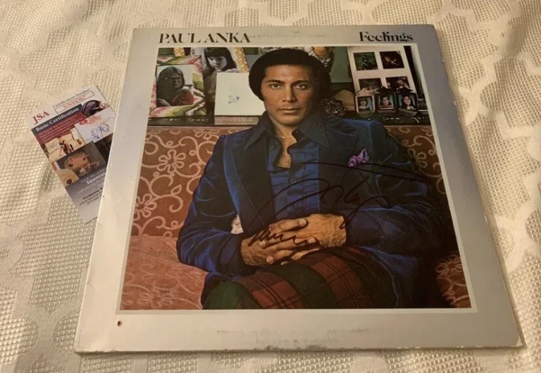 Paul Anka SIGNED ALBUM COVER Feelings JSA Authentication COA