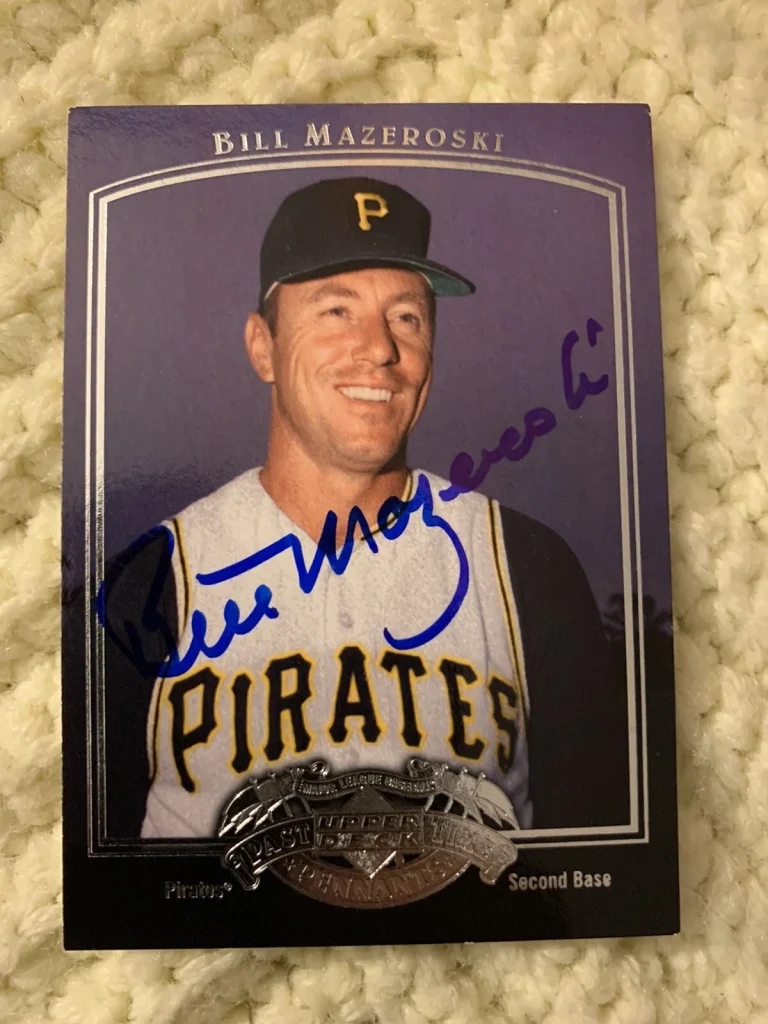 Bill Mazeroski Signed Baseball Trading Card Autographed