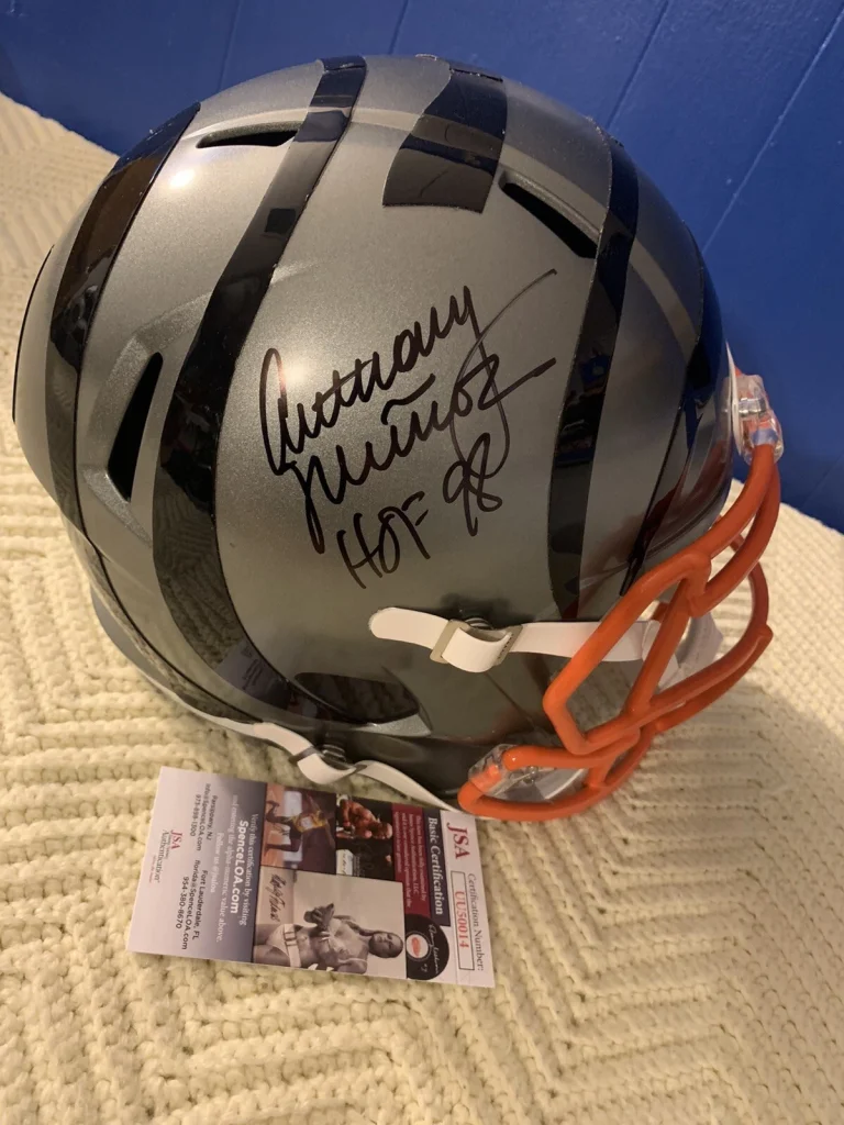 Anthony Munoz Signed Flash Full Size Helmet Bengals F/S JSA Authentication COA