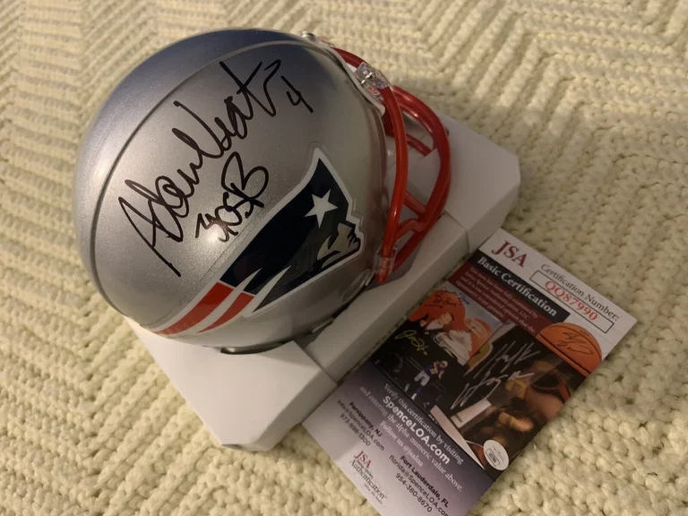 Adam Vinatieri Signed New England Patriots Mini Helmet JSA Authentication COA