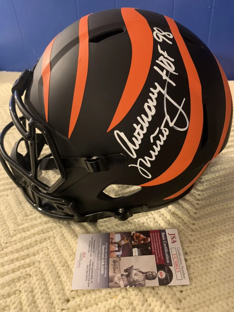 Anthony Munoz Signed Eclipse Full Size Helmet Bengals F/S JSA Authentication COA