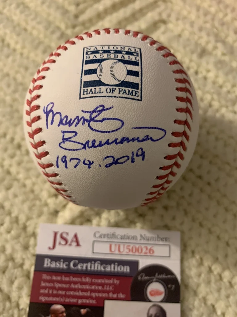 Marty Brennaman Signed Hall Of Fame Baseball Auth ROMLB JSA Authenticated COA