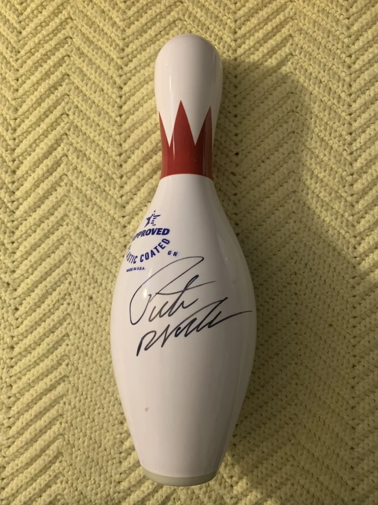 Pete Weber Brunswick PBA Signed Unused Bowling Pin Autographed Unique