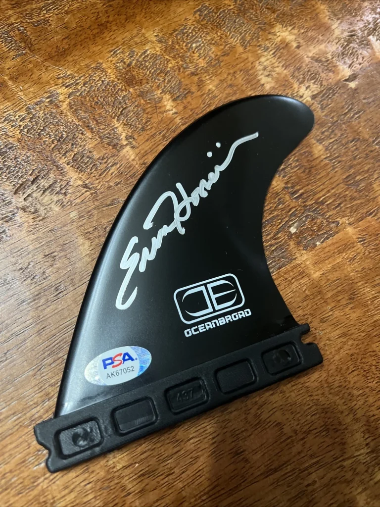 Erica Hosseini Signed Surf Board Fin PSA/DNA Coa Autographed Surfing