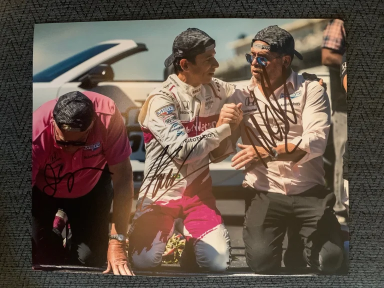 Helio Castroneves Michael Shank Jim Meyer Indy 500 Signed 8 X 10 Photo 2021