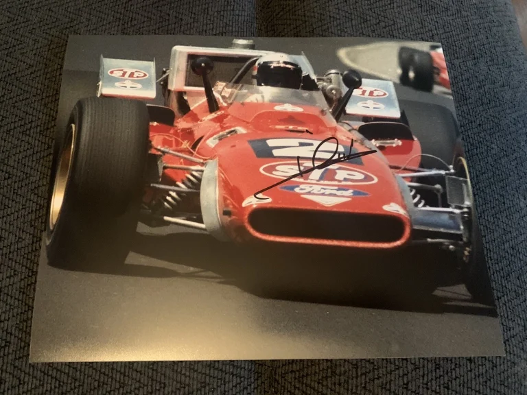 Mario Andretti Signed Indy 500 8 X 10 Car Photo Autographed Indianapolis 1969