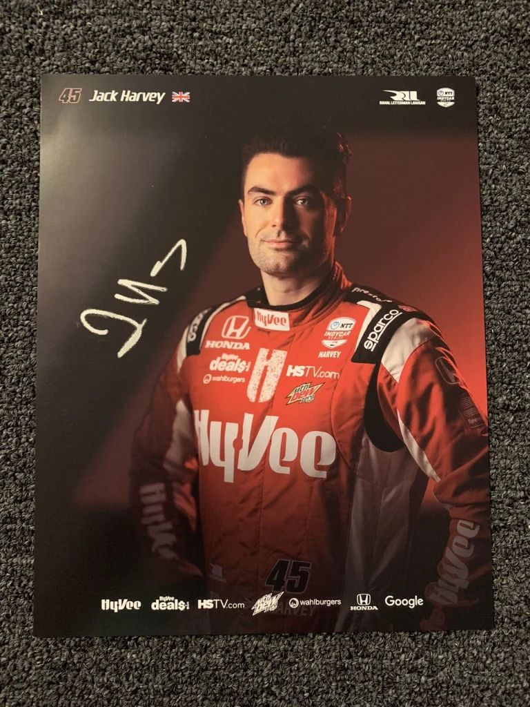 Jack Harvey Indianapolis Indy 500 Signed Car Promo Card Autographed 2022