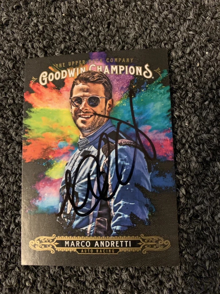 Signed Trading Card Indy 500 Indianapolis Marco Andretti Goodwin Champions 2018