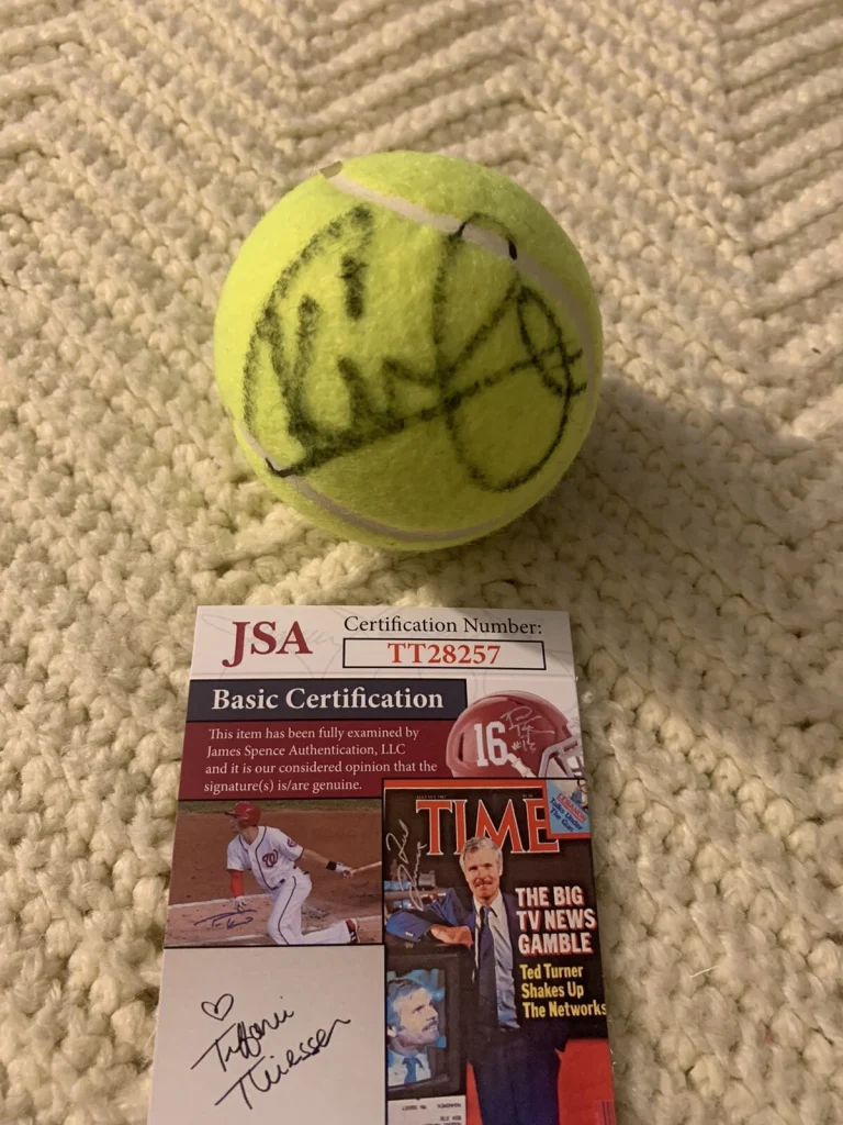 Kim Clijsters Signed Tennis Ball Autographed JSA Authentication COA