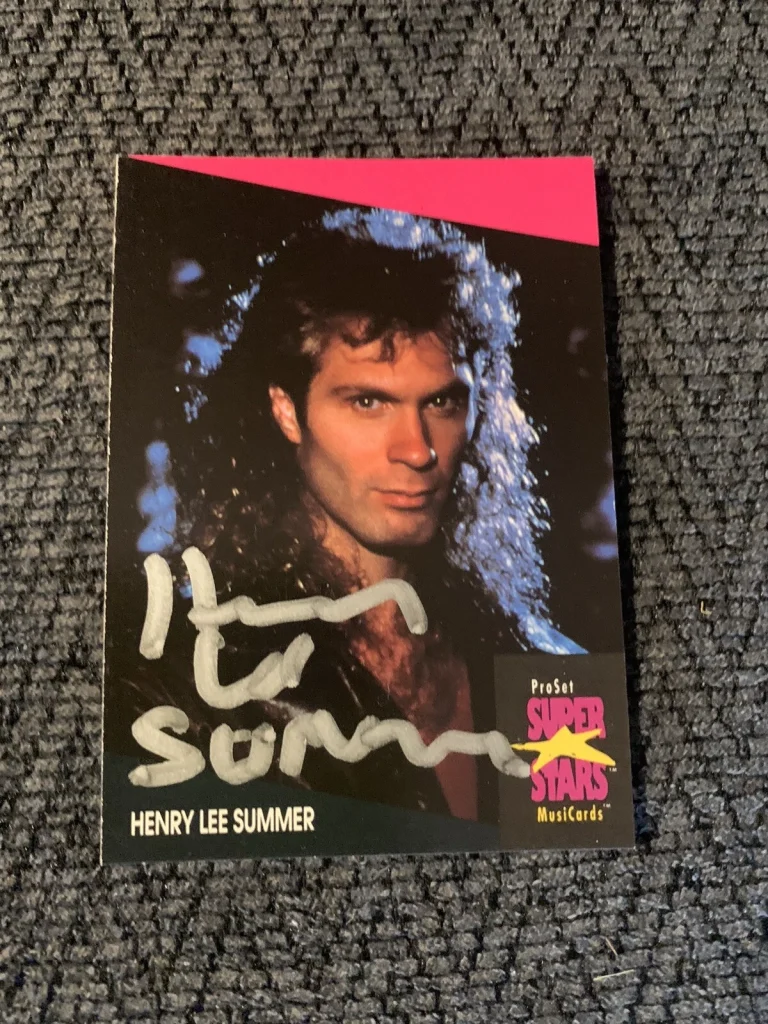 Henry Lee Summer Signed Trading Card Autographed Pro Set Superstars Music Stars
