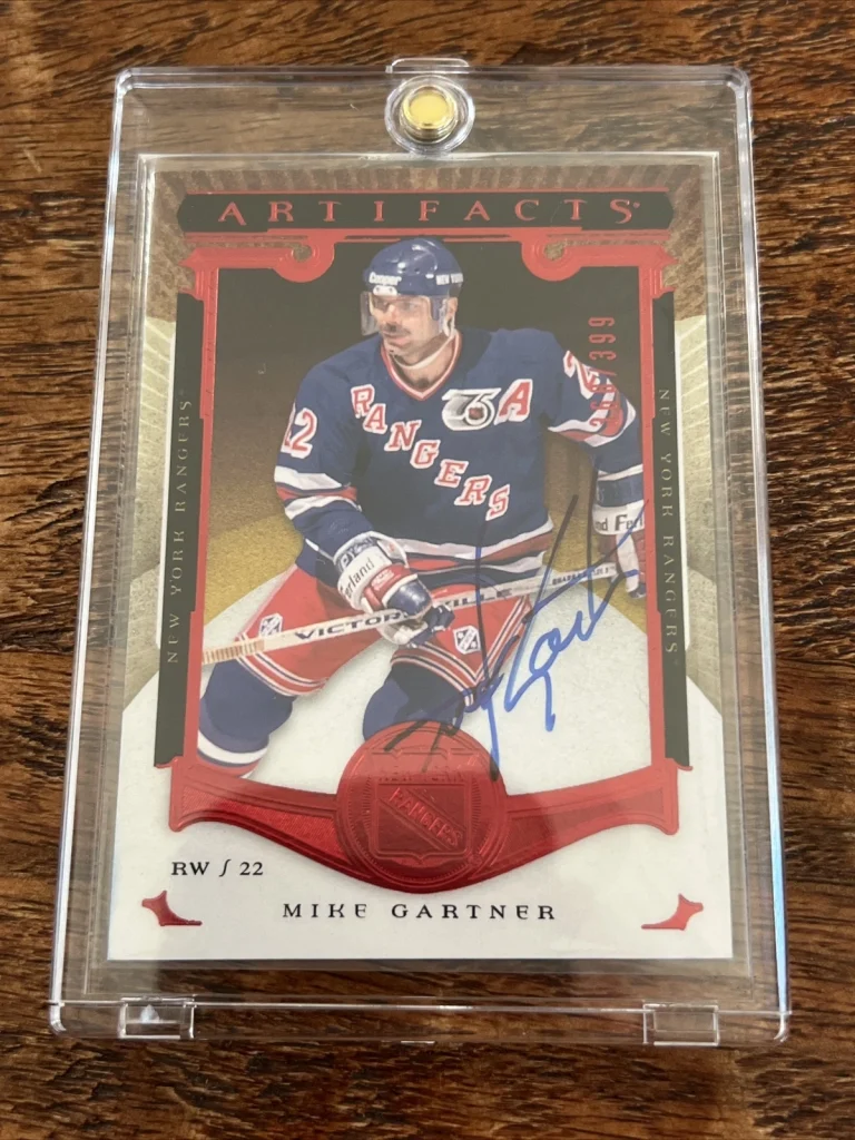 Mike Gartner IP Signed UD Artifacts Card Psa Dna Coa Rangers Autographed