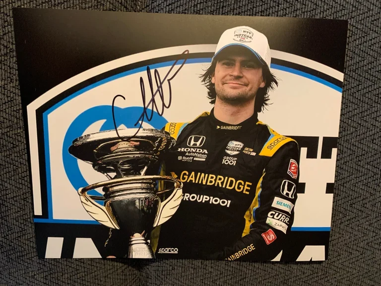 Colton Herta Indy 500 Signed 8 X10 Photo Indianapolis 2022 Grand Prix Win