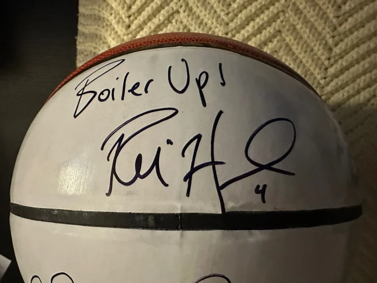 Robbie Hummel & Matt Painter Signed NCAA Basketball Purdue Boilermakers Smear