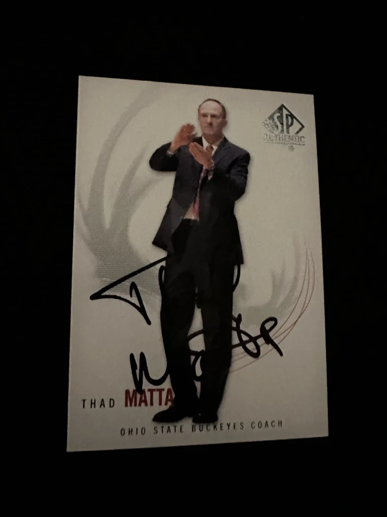 Thad Matta Signed Trading Card Autographed Ohio State Butler Basketball Coach