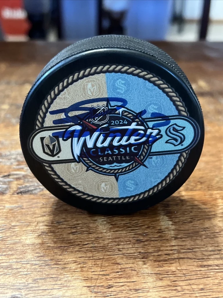 Jaden Schwartz Signed Winter Classic Puck JSA Coa Seattle Kraken Autographed