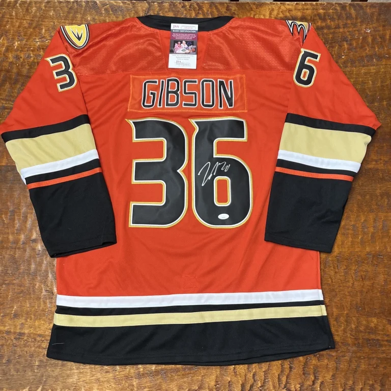 John Gibson Signed Anaheim Ducks Jersey JSA Coa Autographed