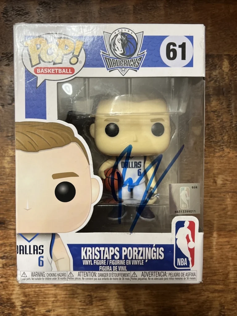 Kristaps Porzingis Signed Funko POP JSA Coa Autographed Mavericks