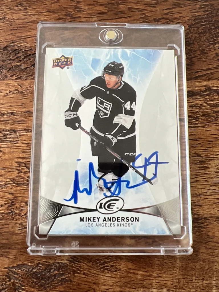 Mikey Anderson IP Signed Upper Deck Ice Card PSA DNA  Autographed Kings