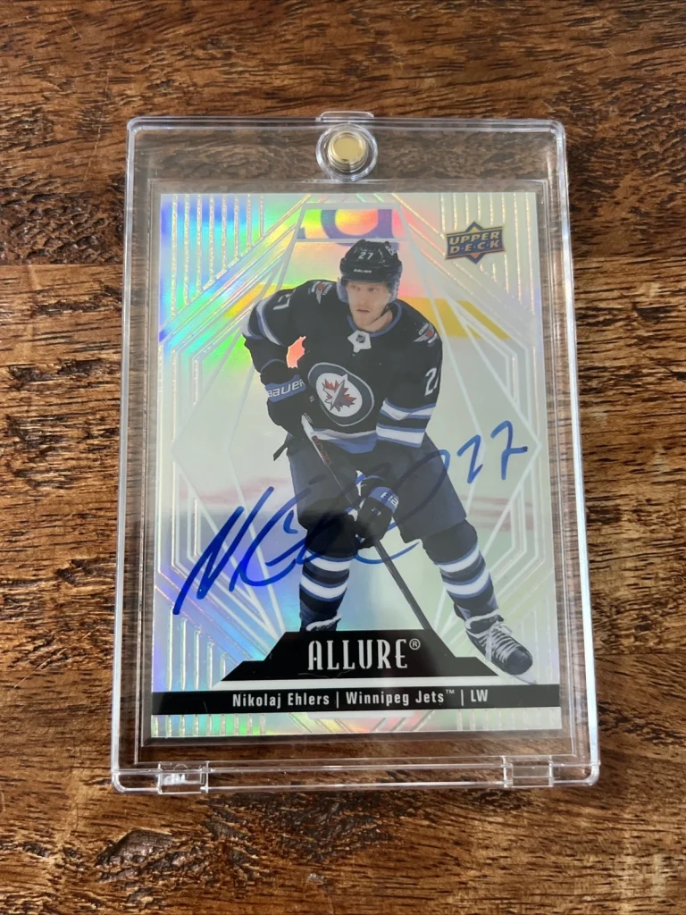 Nikolaj Ehlers IP Signed Upper Deck Allure Card PSA DNA  Autographed Jets