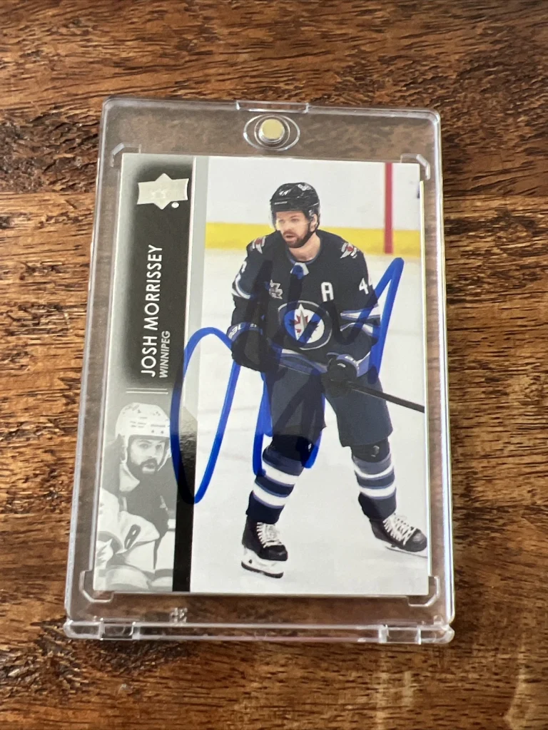 Josh Morrissey IP Signed Upper Deck Card PSA DNA  Autographed Jets