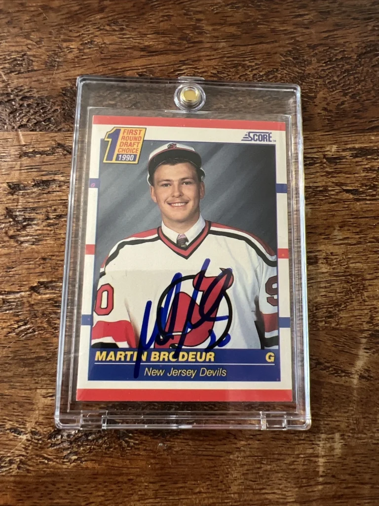 Martin Brodeur IP Signed Score Rookie Card PSA DNA  Autographed Devils