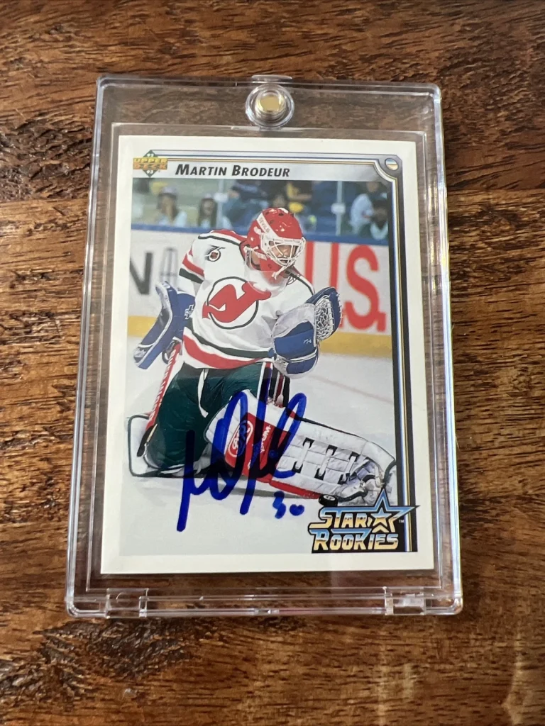 Martin Brodeur IP Signed Upper Deck Rookie Card PSA DNA  Autographed Devils