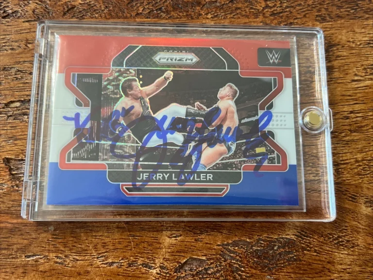 Jerry The King Lawler IP Signed Prizm Card Psa Dna Autographed WWF WWE
