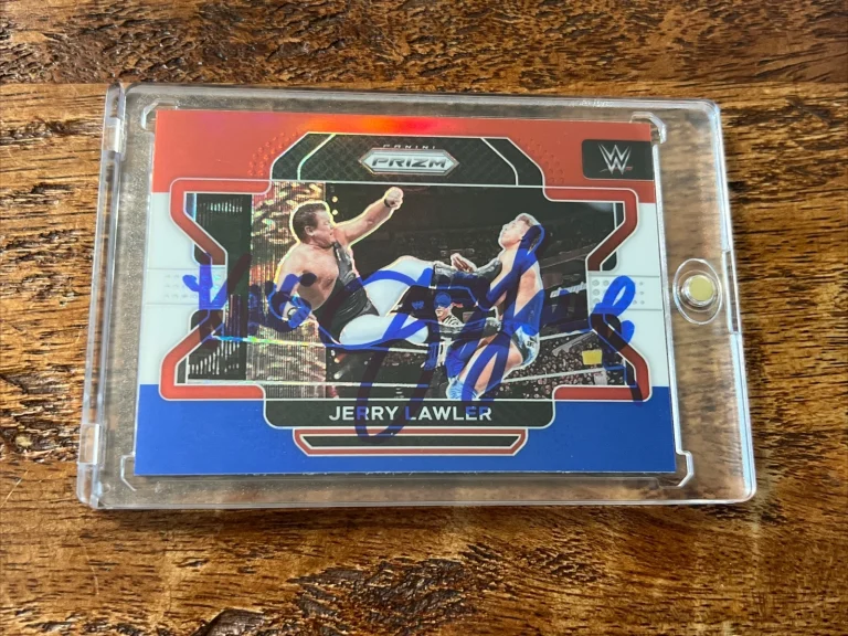 Jerry The King Lawler IP Signed Prizm Card Psa Dna Autographed WWF WWE