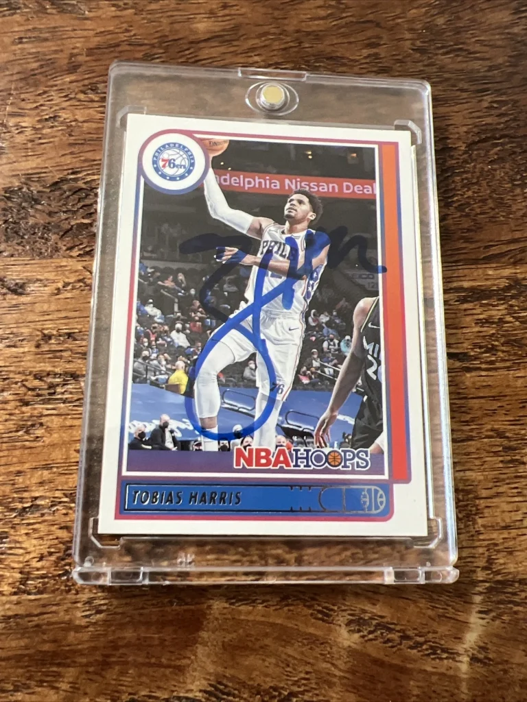 Tobias Harris IP Signed NBA Hoops Card Psa Dna Autographed 76ers