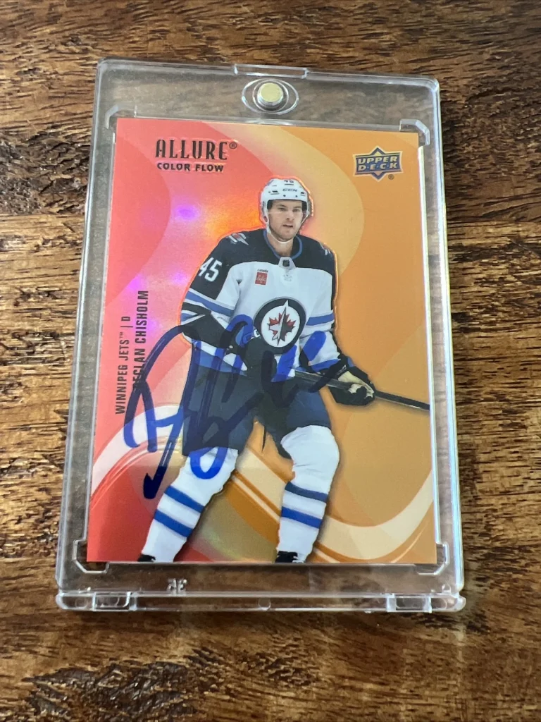 Declan Chisholm IP Signed Upper Deck Allure Card PSA DNA Autographed Jets