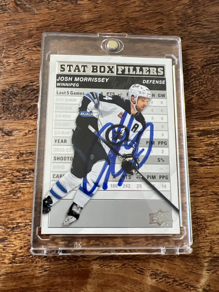 Josh Morrissey IP Signed Upper Deck Card PSA DNA  Autographed Jets