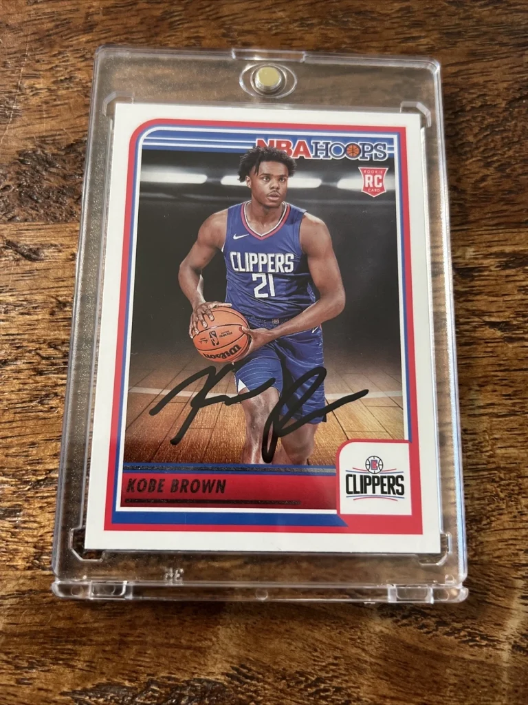 Kobe Brown IP Signed NBA Hoops Rookie Card Psa Dna Autographed Clippers