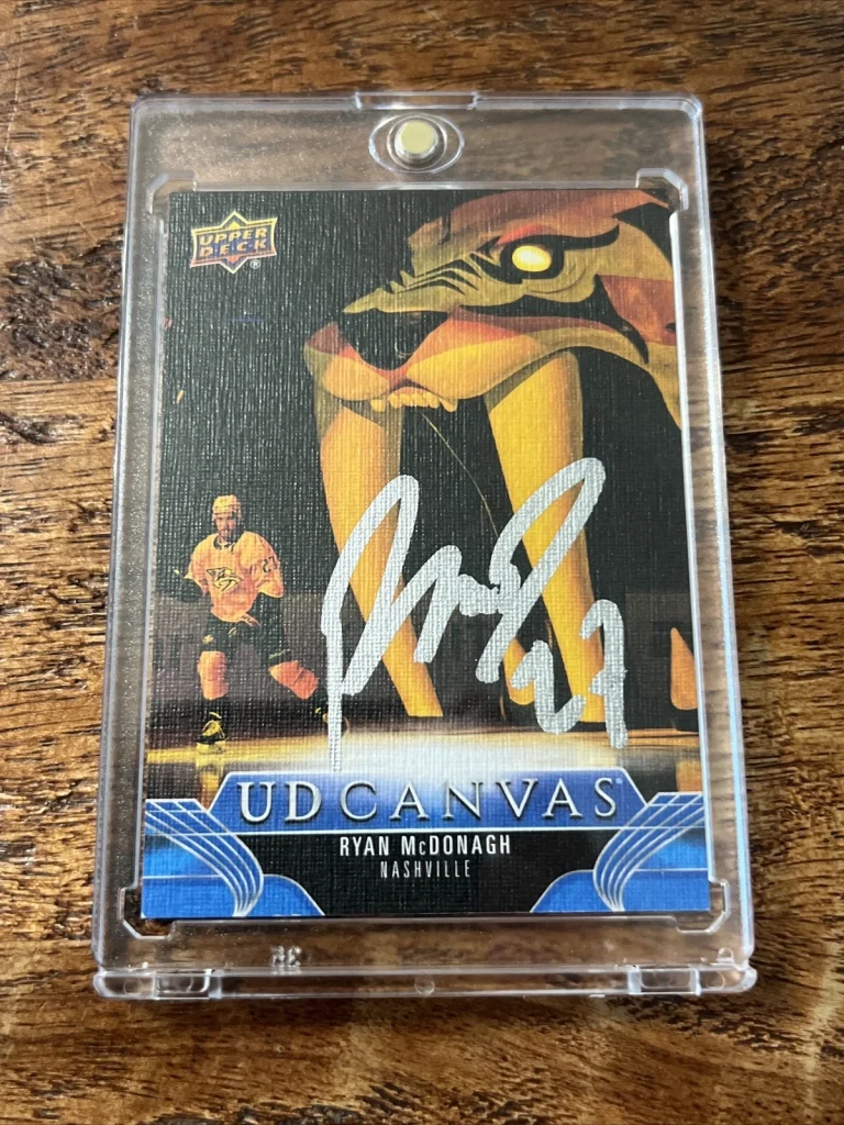 Ryan McDonagh IP Signed Upper Deck Canvas Card PSA DNA Autographed Predators