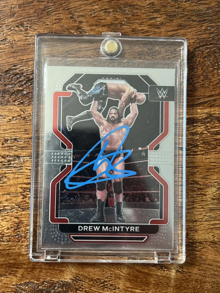 Drew McIntyre IP Signed Prizm Card Psa Dna Autographed WWE