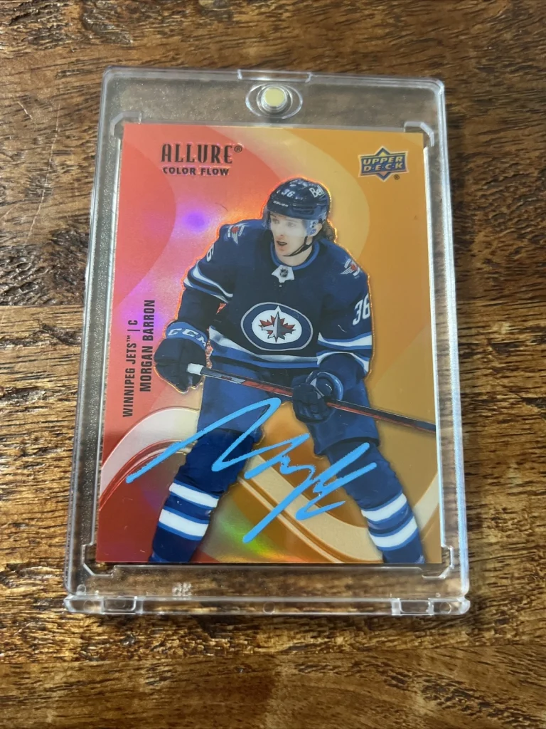 Morgan Barron IP Signed Upper Deck Allure Card PSA DNA Autographed Jets