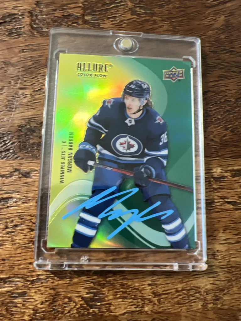 Morgan Barron IP Signed Upper Deck Allure Card PSA DNA Autographed Jets