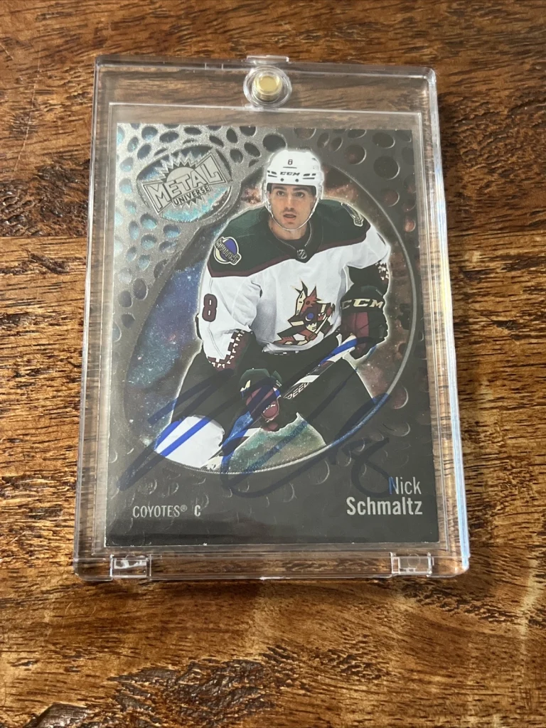 Nick Schmaltz IP Signed Skybox Metal Card PSA DNA  Autographed Coyotes