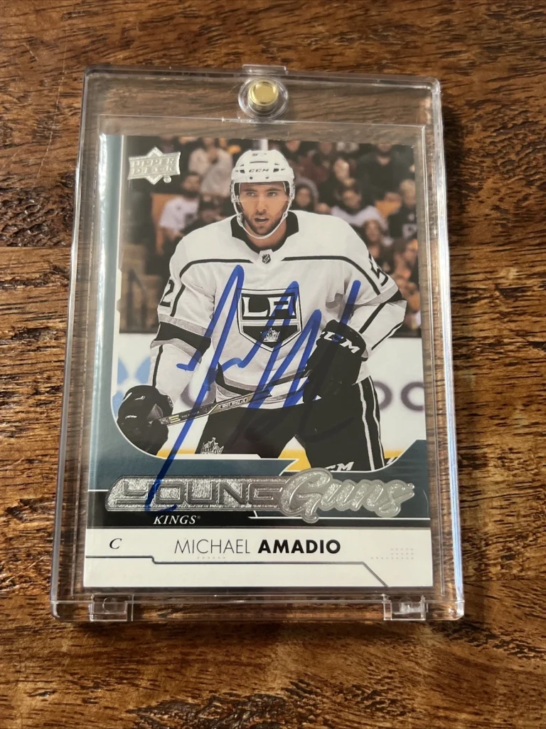 Michael Amadio IP Signed UD Young Guns Card PSA DNA Autographed Kings