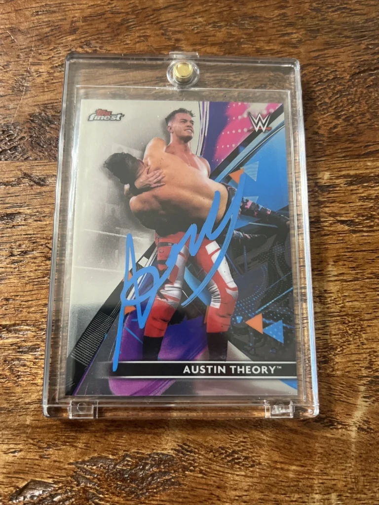 Austin Theory IP Signed Topps Finest Card Psa Dna Autographed WWE
