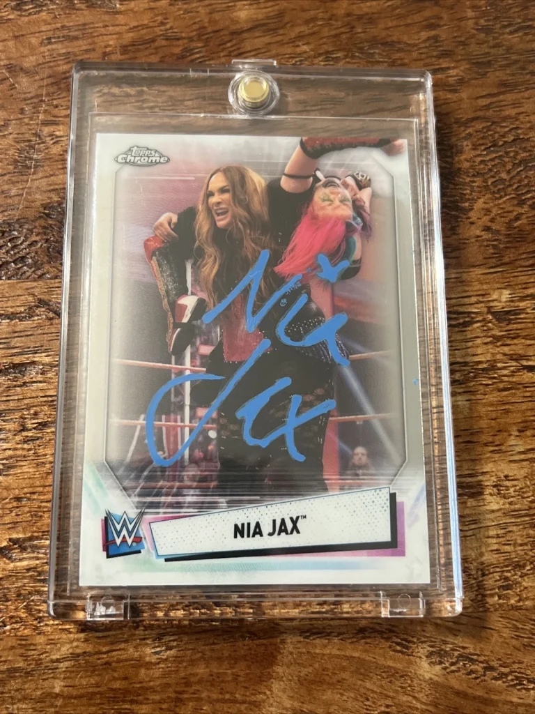 Nia Jax IP Signed Topps Chrome Card Psa Dna Autographed WWE