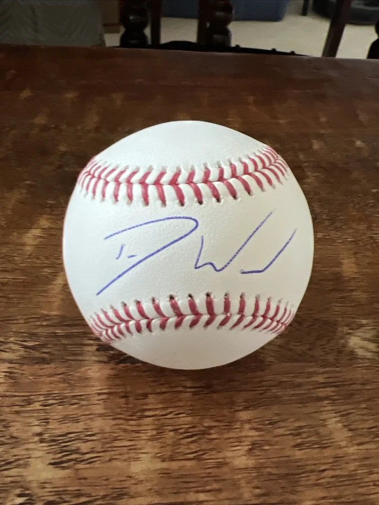Davis Wendzel Signed Official Major League Baseball JSA Coa Rangers Autographed