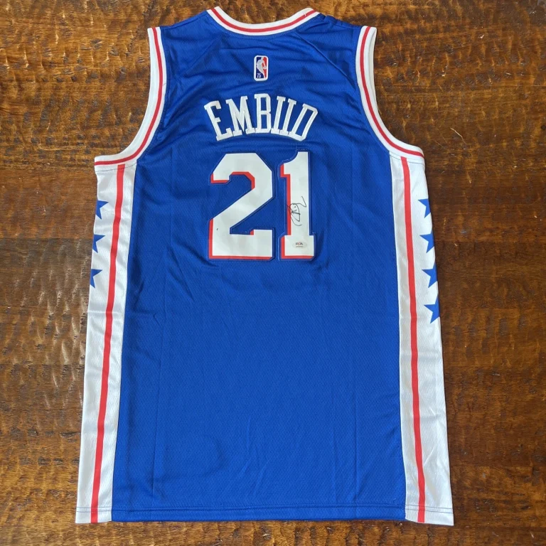 Joel Embiid Signed Philadelphia 76ers Jersey PSA DNA  Autographed