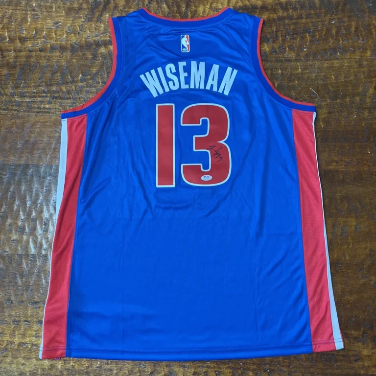 James Wiseman Signed Detroit Pistons Jersey PSA DNA  Autographed