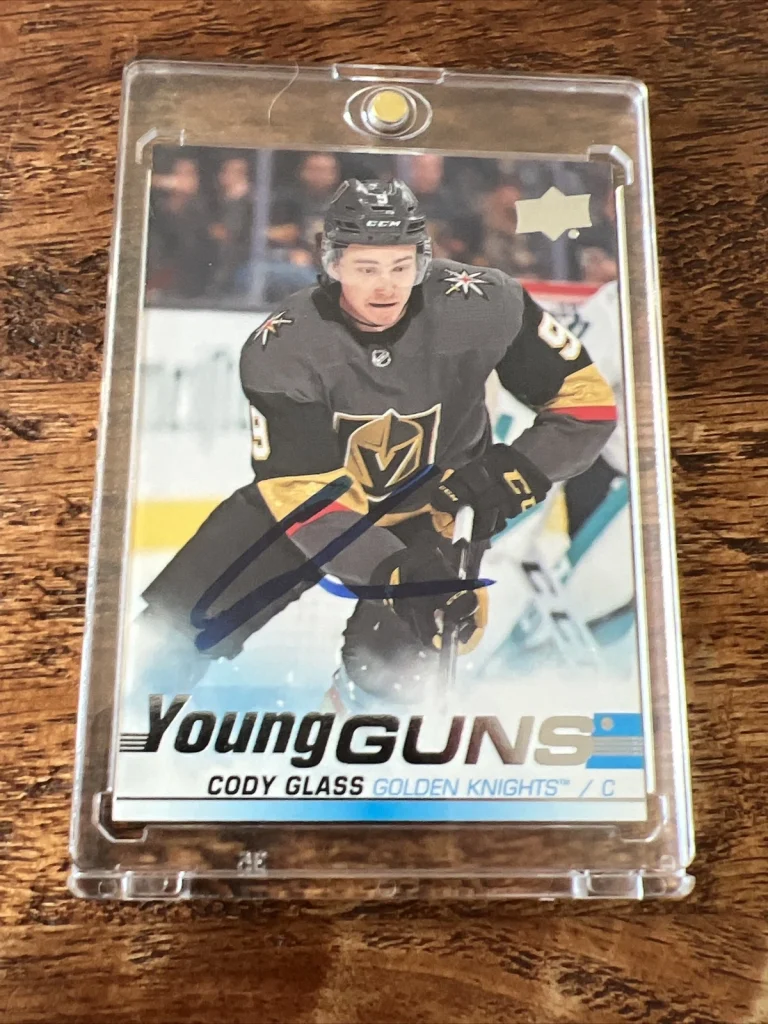 Cody Glass IP Signed UD Young Guns Card PSA DNA Autographed Golden Knights