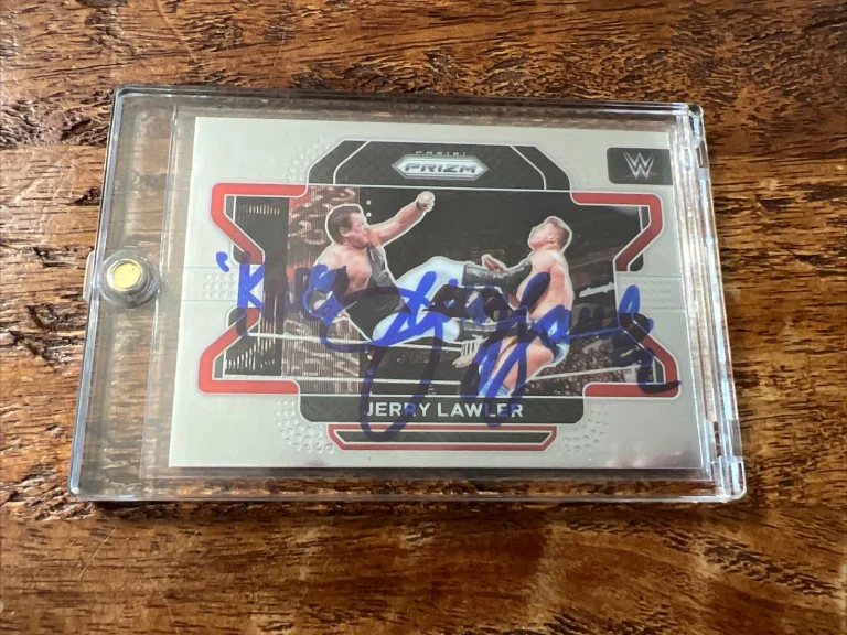 Jerry The King Lawler IP Signed Prizm Card Psa Dna Autographed WWF WWE