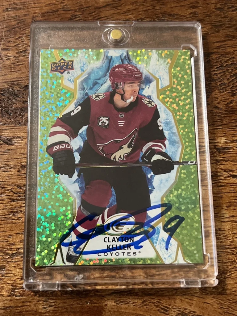 Clayton Keller IP Signed Upper Deck Ice Card PSA DNA Autographed Coyotes