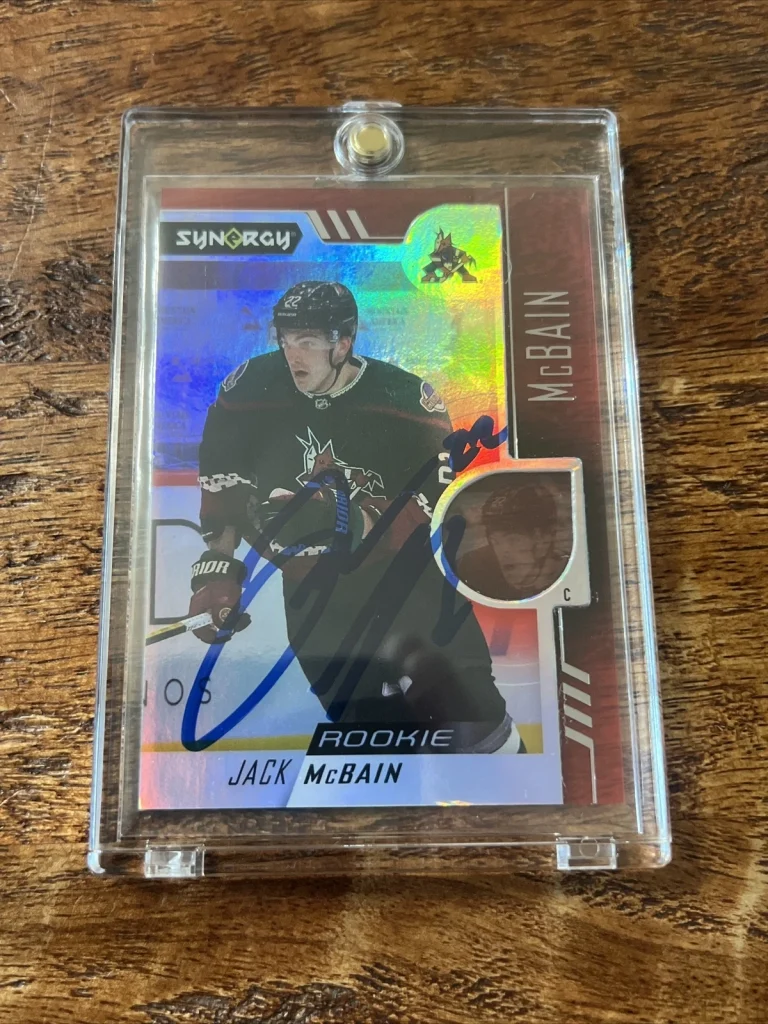 Jack McBain IP Signed UD Synergy Rookie Card PSA DNA Autographed Coyotes