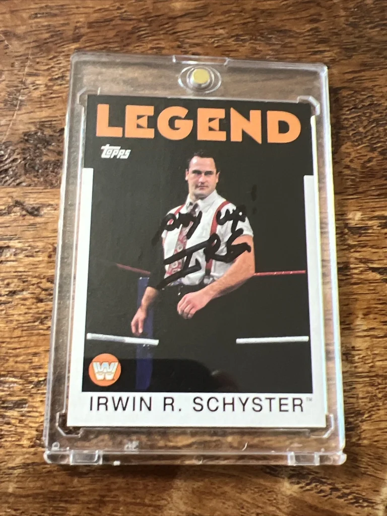 Mike Rotunda IP Signed Topps Card Psa Dna Autographed WWF Irwin R. Schyster