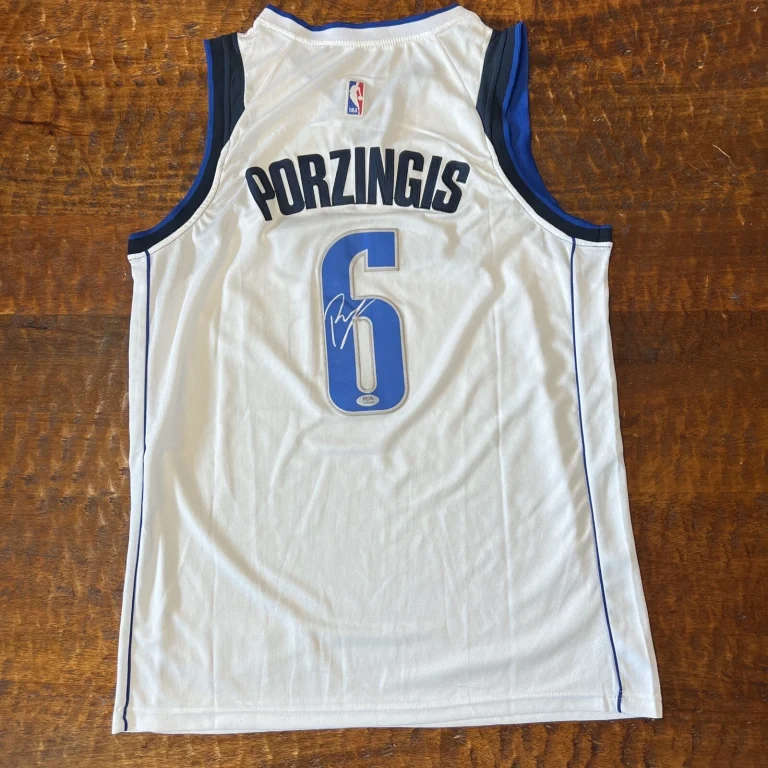 Kristaps Porzingis Signed Dallas Mavericks Jersey PSA DNA  Autographed